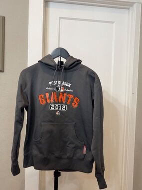 Majestic SF Giants 2012 Postseason MLB Gray Hoodie VTG - size small